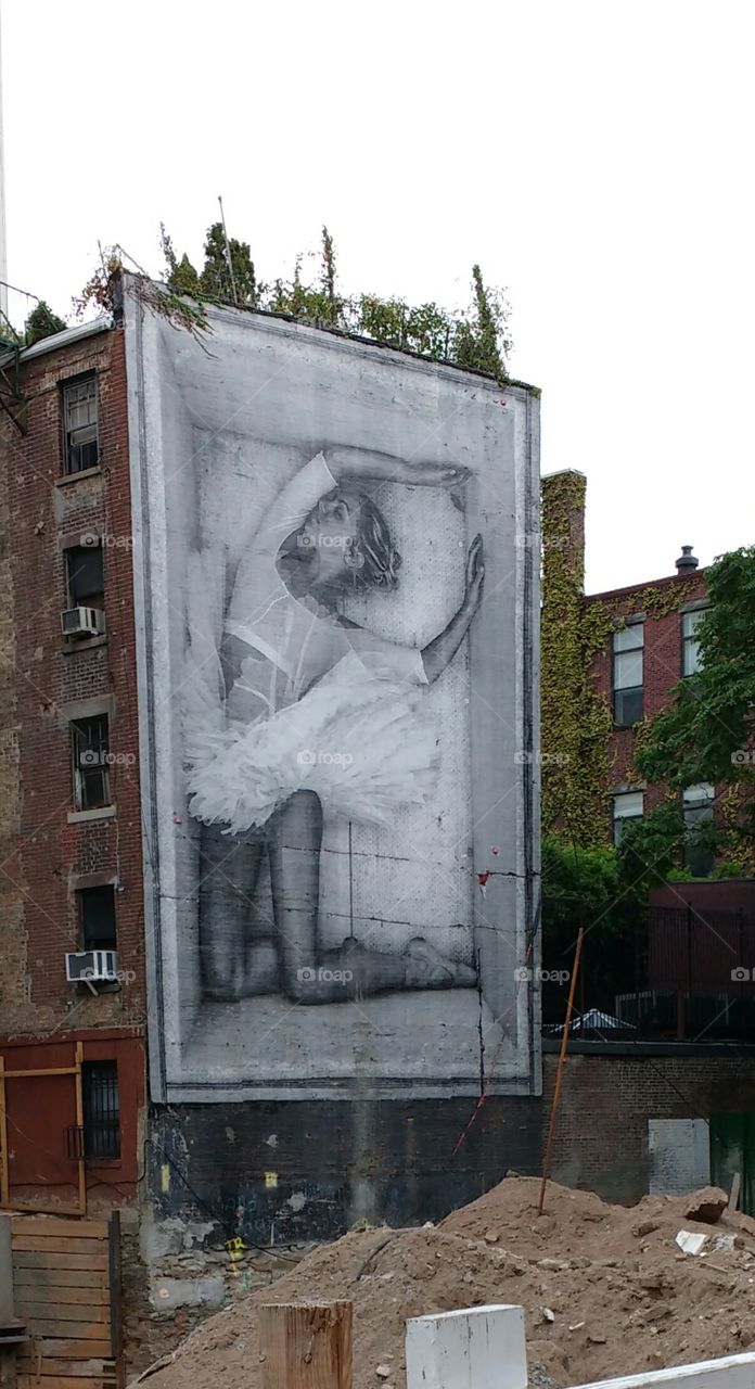 Artwork on Side of Building NYC