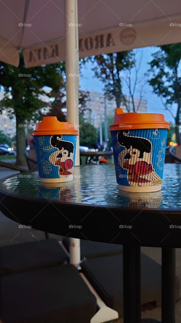 coffee on a cool autumn evening