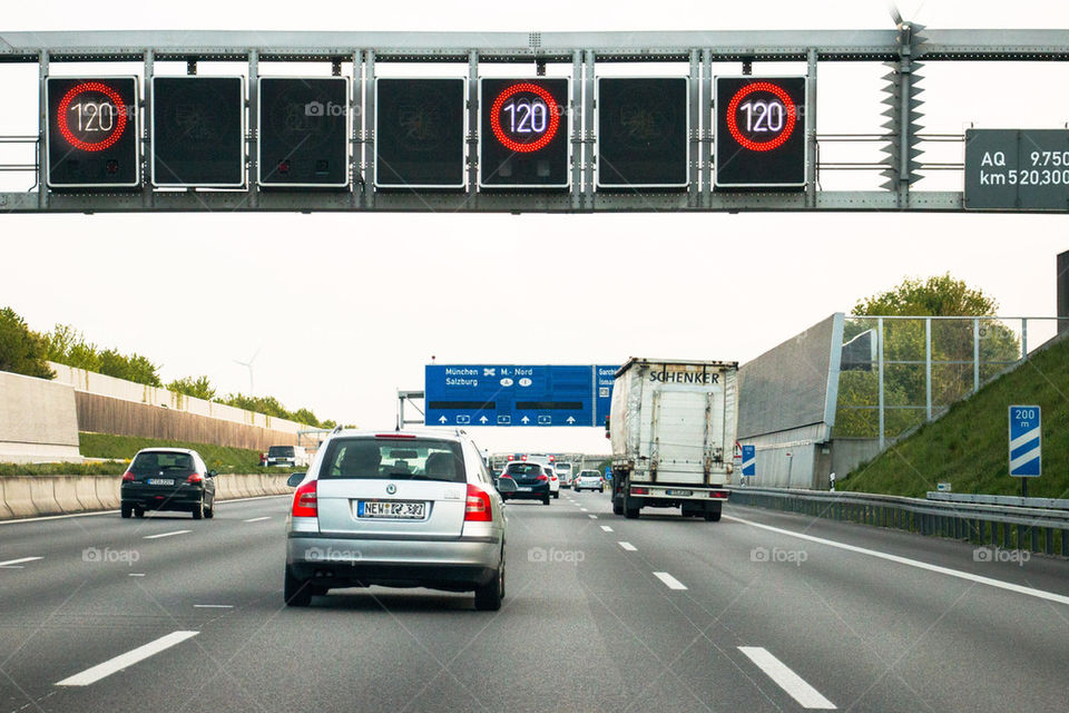 German autobahn in Munich 