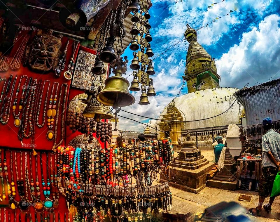 syambhunath Temple Located at Country Nepal ,