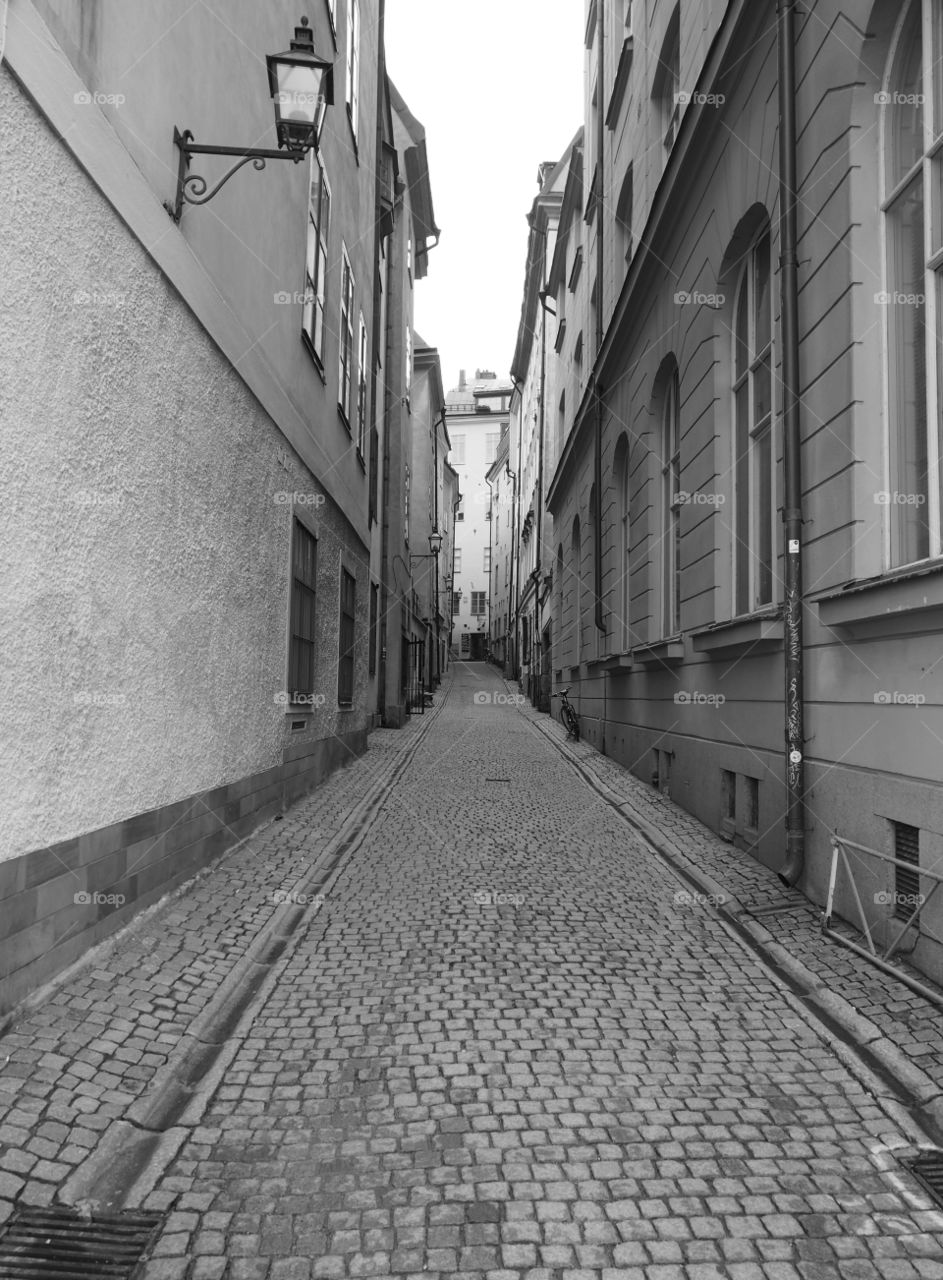 Empty alleyway. In sweden