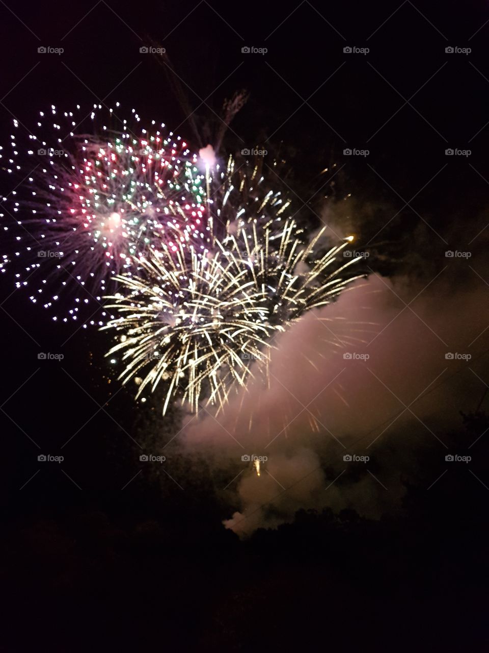 The time of year for celebration, magical effects of fireworks