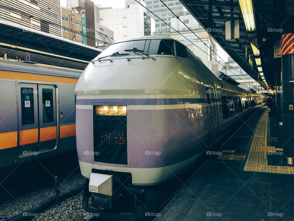 Train. Train at Shinjuku station, Tokyo