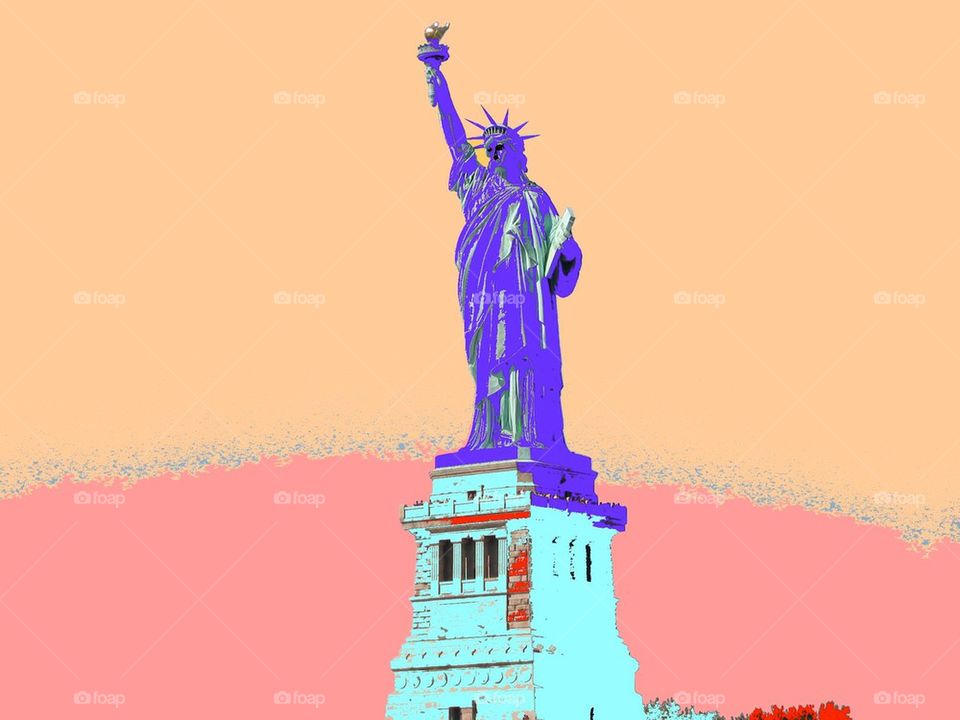 Pop art Statue of Liberty 