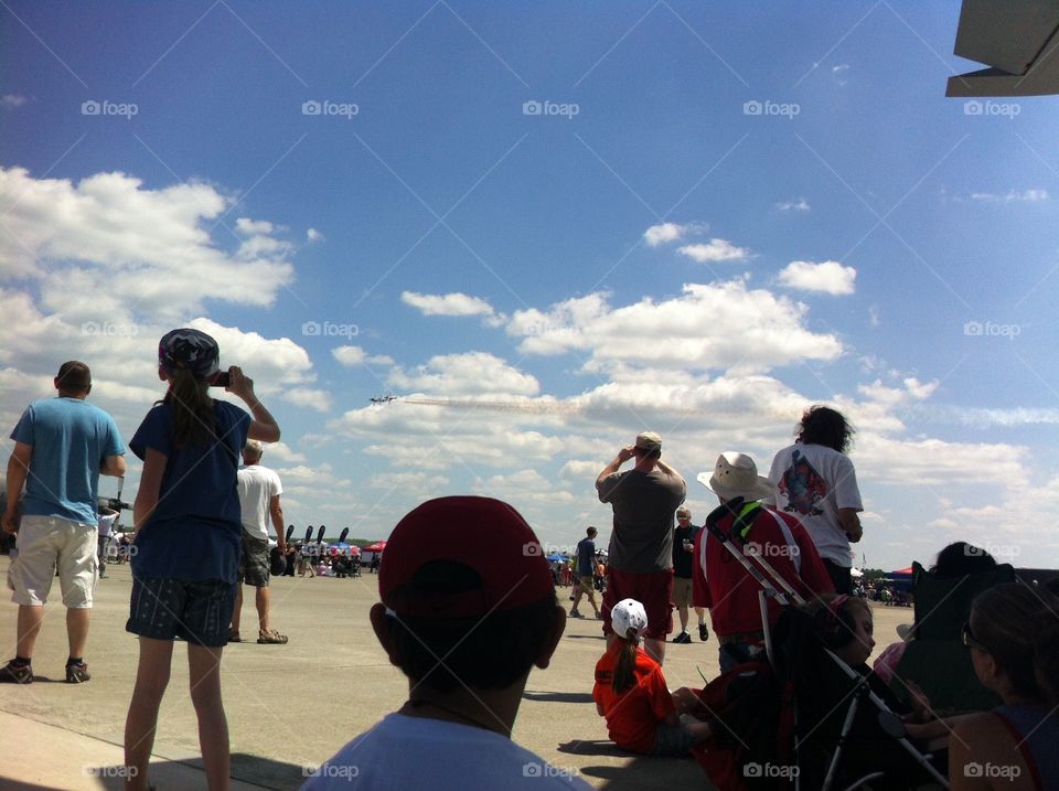 Spending the day at the air show with family and friends. Hot summer fun!