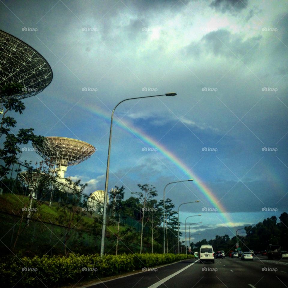 Rainbow on the highway
