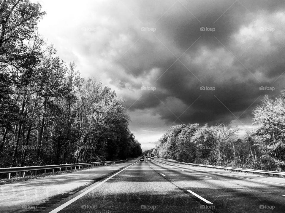 Traveling with a storm as we drove through beautiful Virginia. 