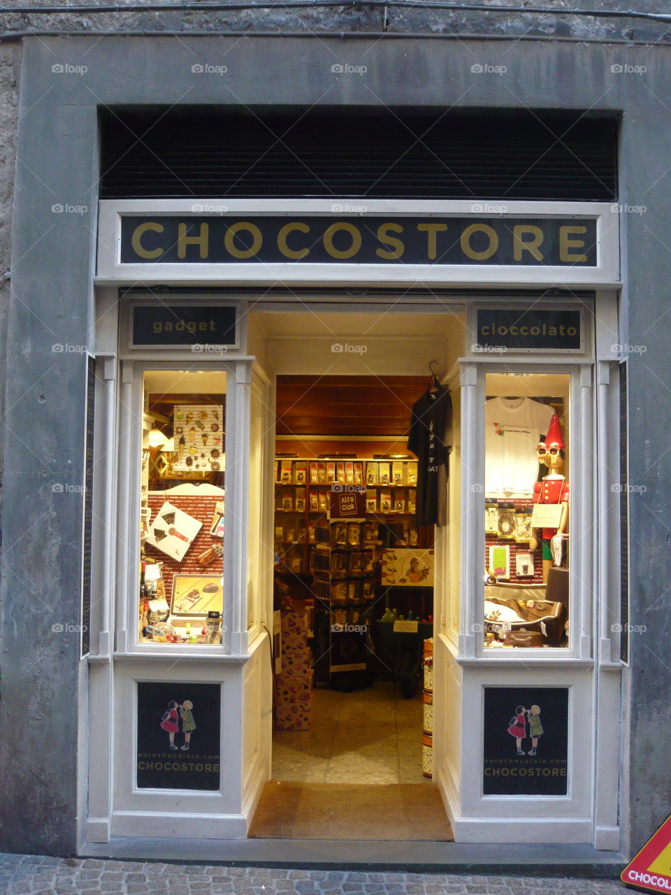 Chocolate store in Italy