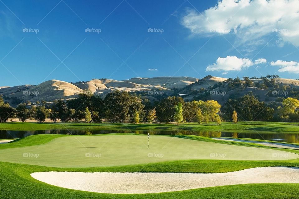Beautiful golf course in the hills 
