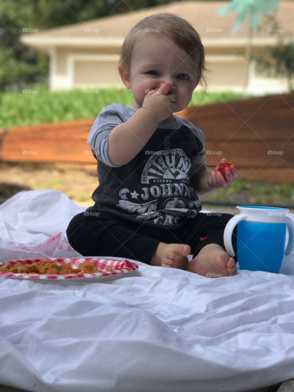 Picnic in the driveway