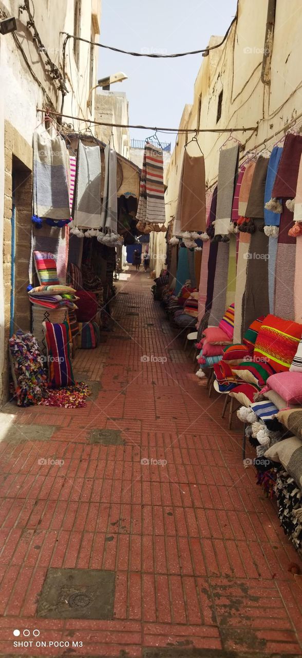 the market at essaouira city in Morocco