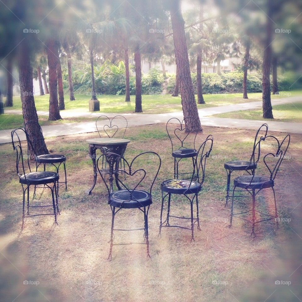 Park chairs