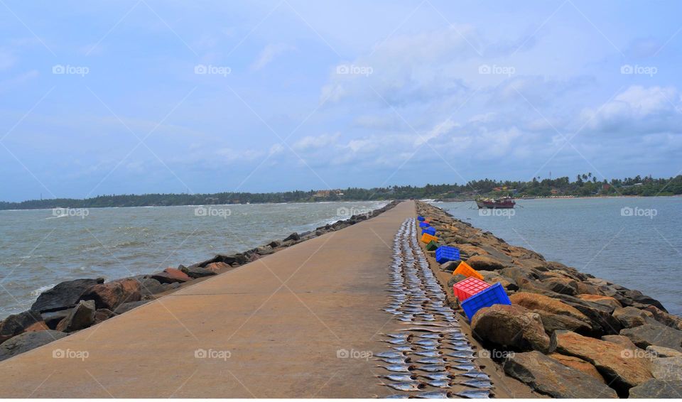sea view fisher man location for drying fish
