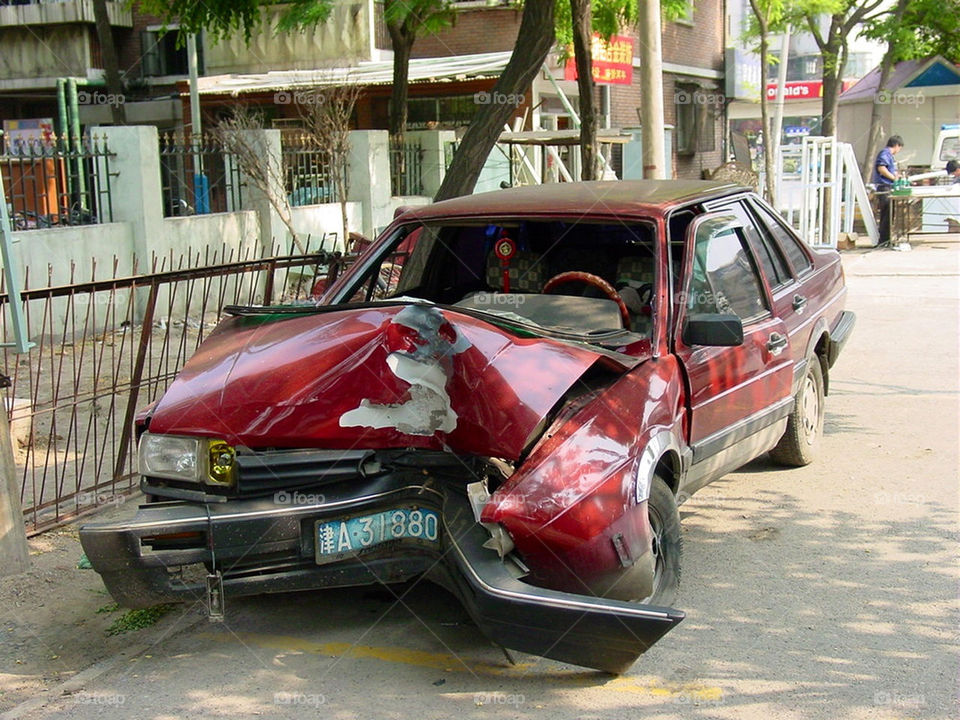 Crashed car
