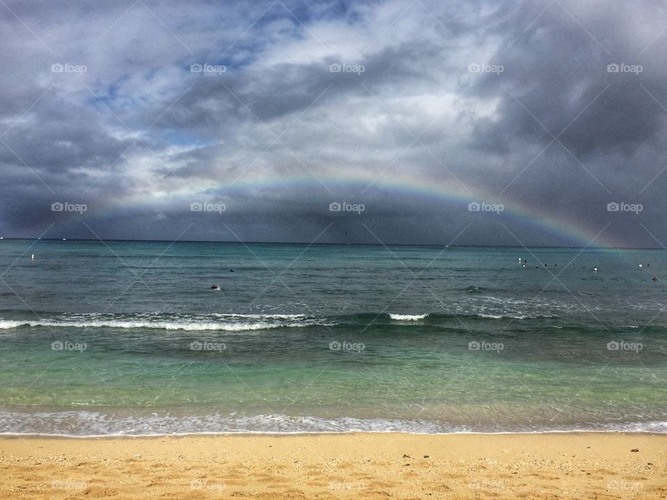 Rainbow over Waikiki