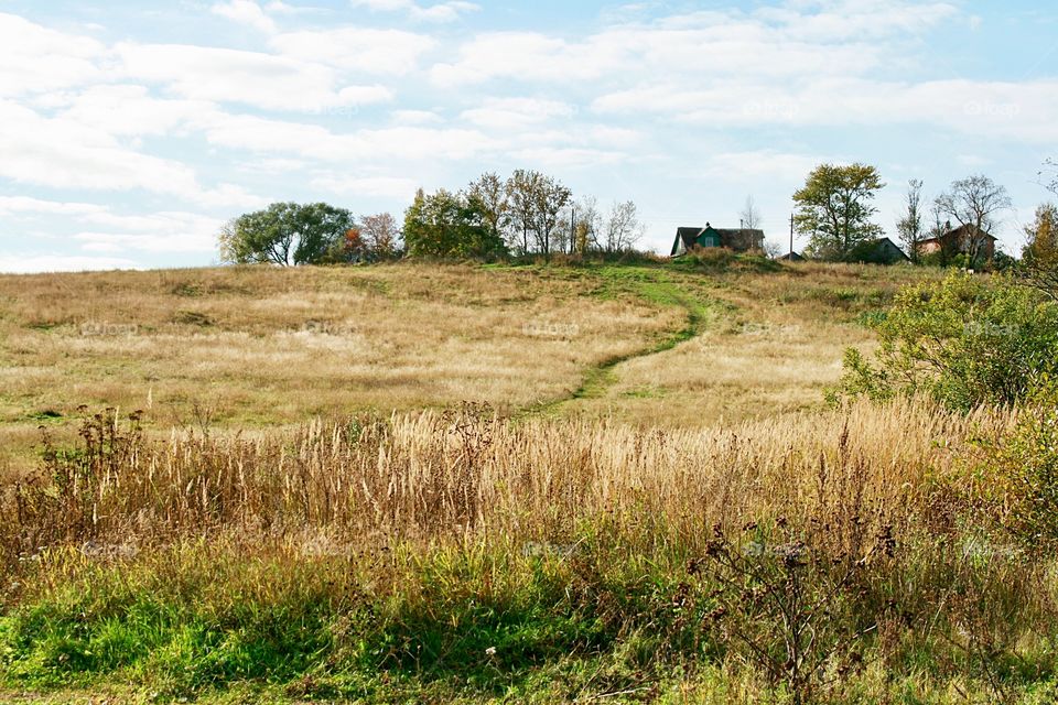 Fall in village 