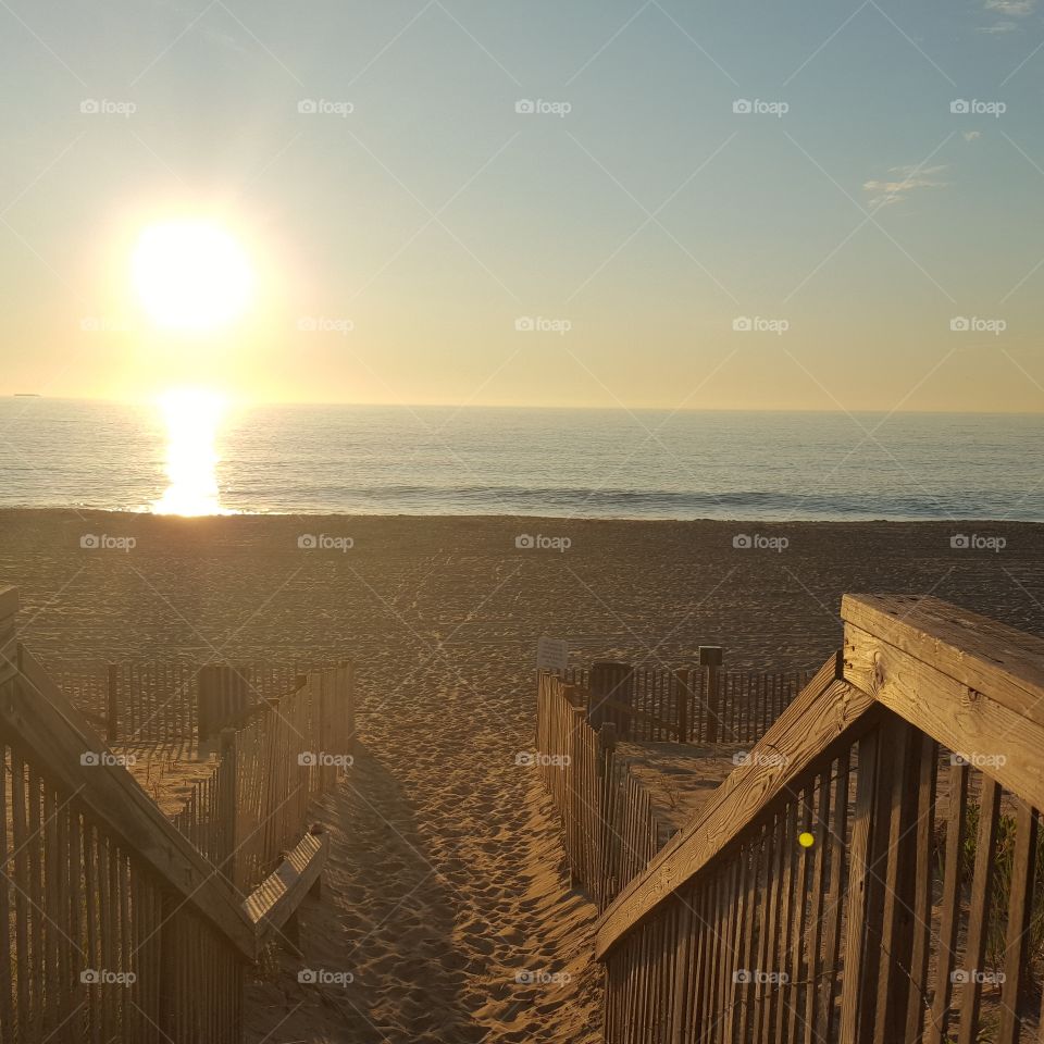 Early morning at the beach