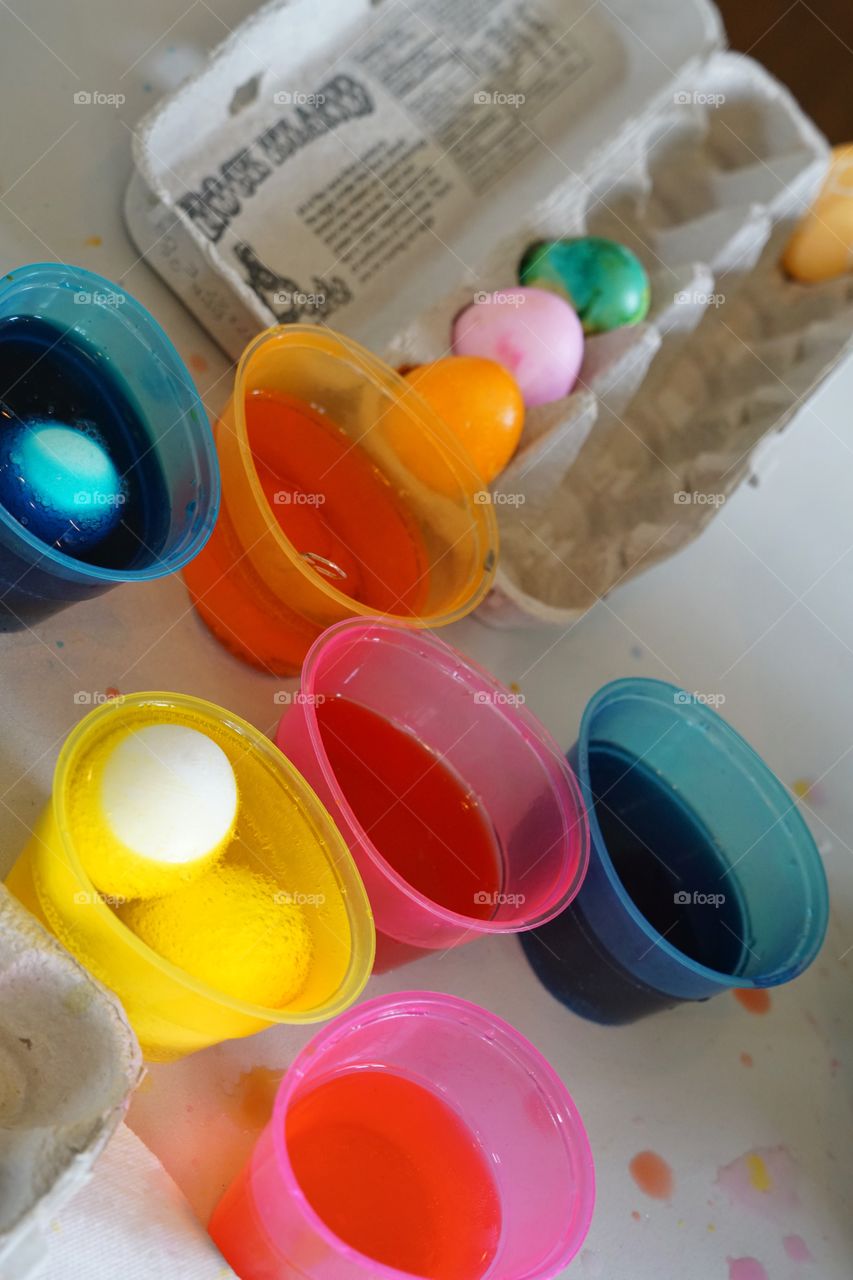 Coloring Easter Eggs