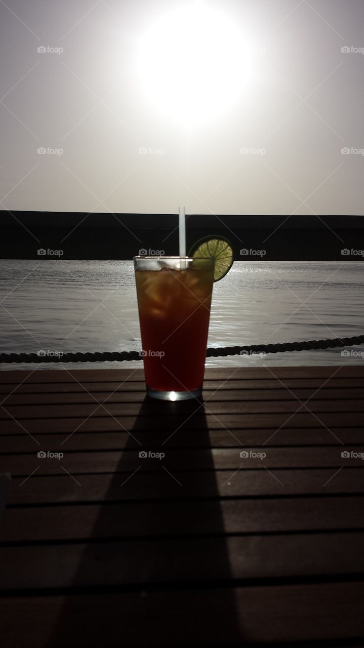 Sunset And  A Drink