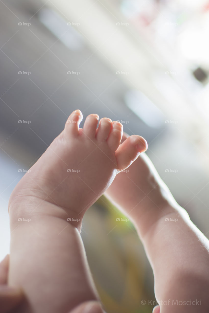 Close-up of baby's feet