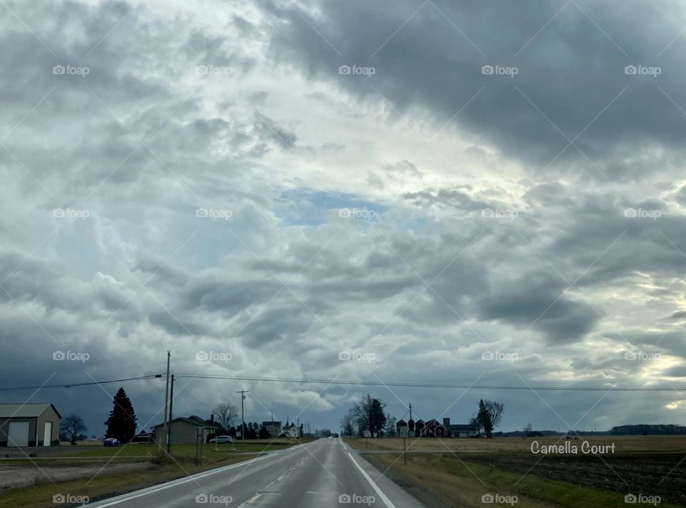 As the storm breaks while traveling