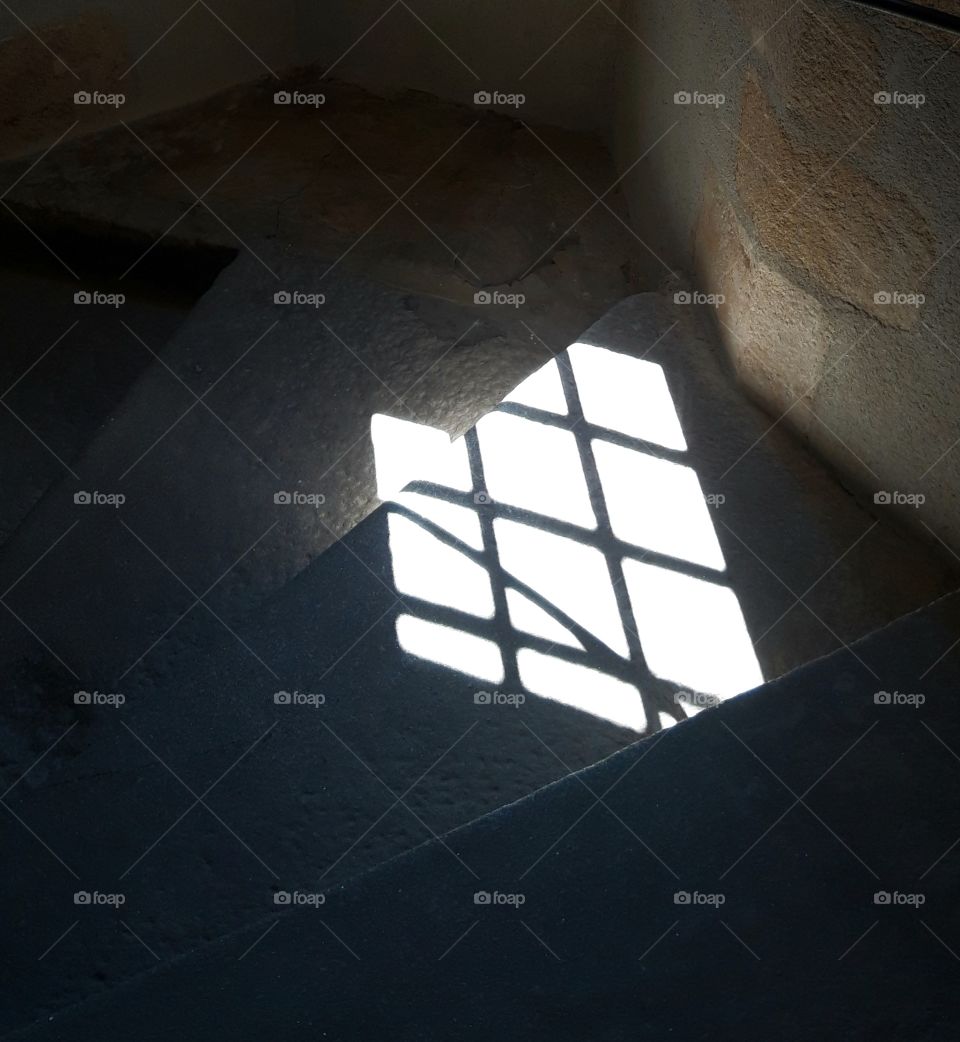 funny reflection in a French castle