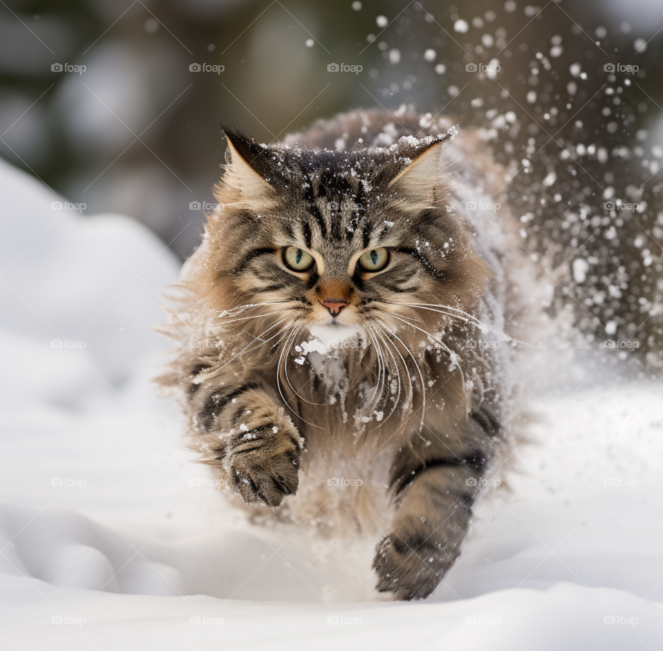 cat on ice