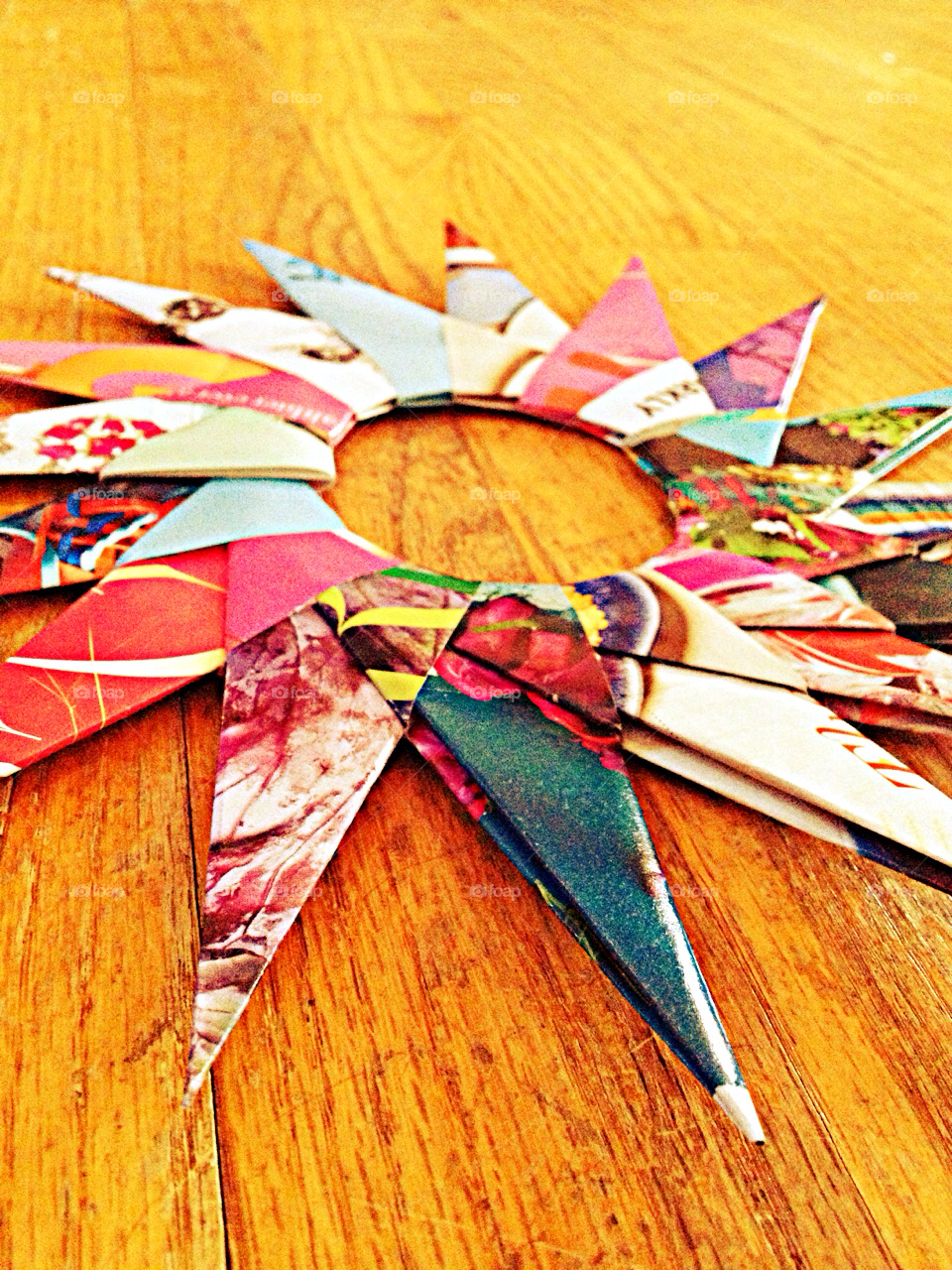 star colorful paper craft by thepokerwife