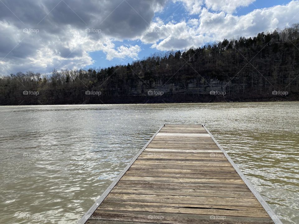 A peaceful, serene winter day sitting on a dock 