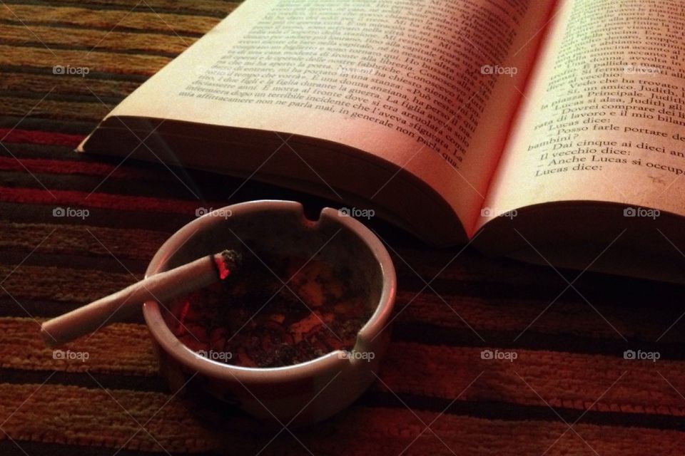 Book and cigarette 