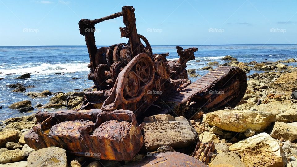 SS Dominator shipwreck remains. SS Dominator shipwreck remains, Palos Verdes Cove