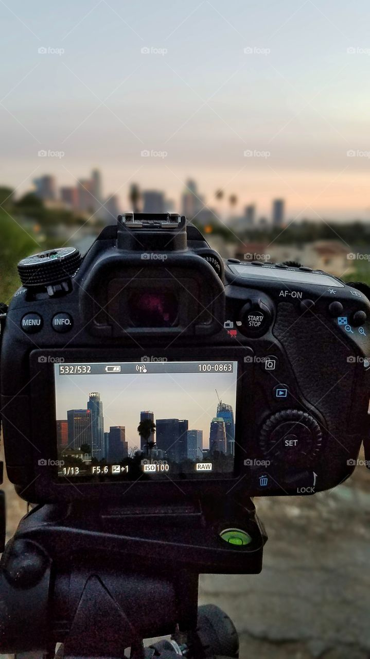 Photography on dslr of downtown Los Angeles