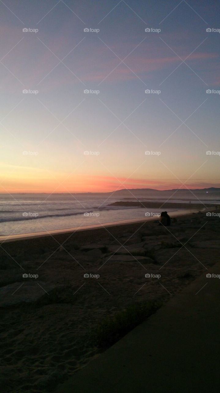 Sunset on the beach..