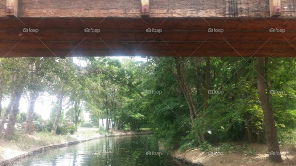 under bridge