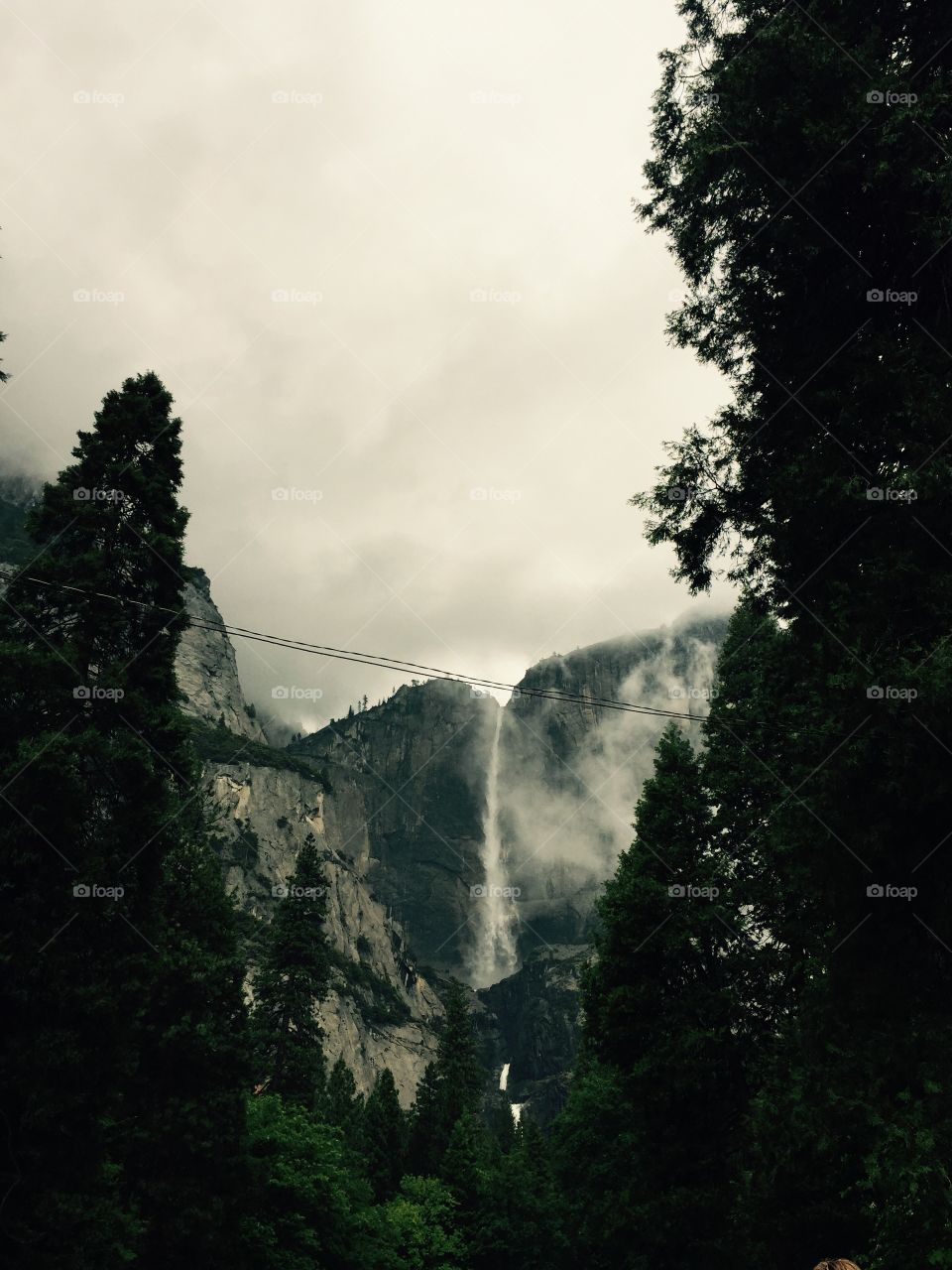 Waterfall. Yosemite