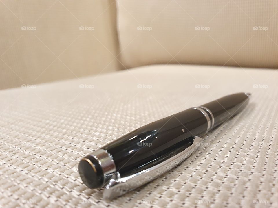 pen on the sofa