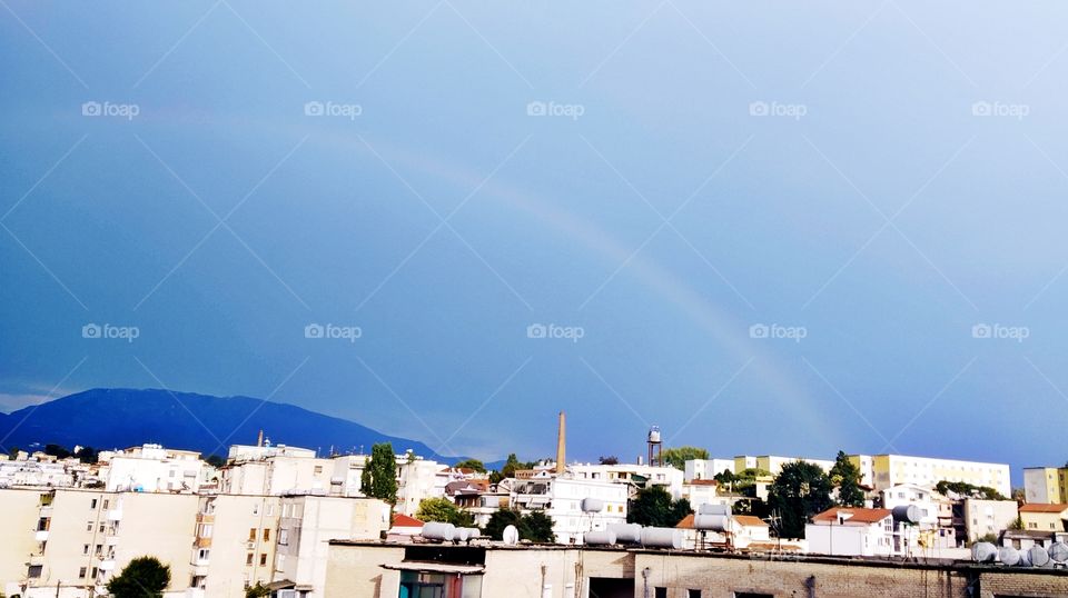 Rainbow over Tirana