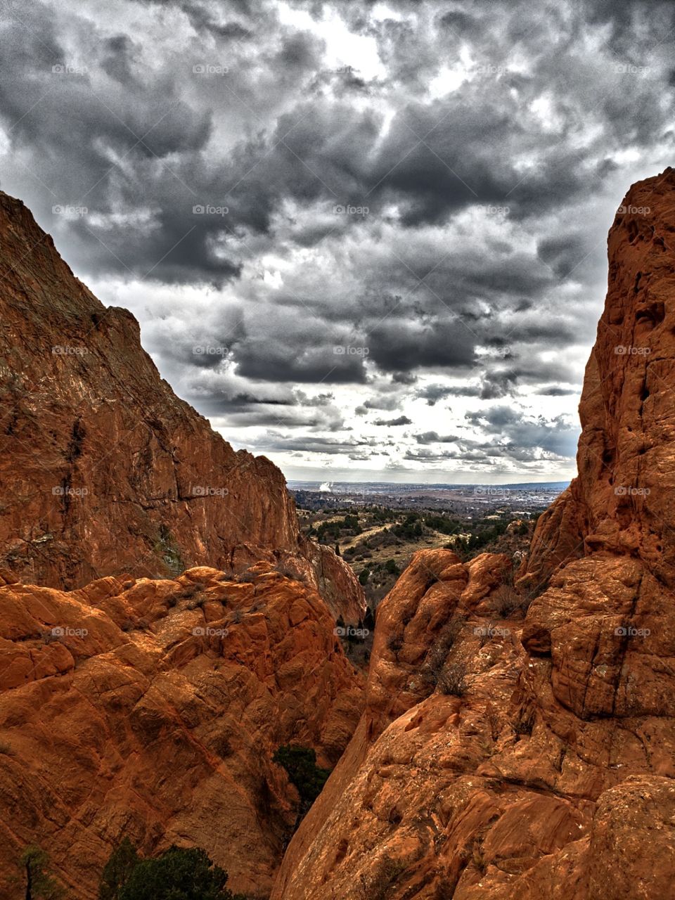 Dramatic skies over Garden of the Gods