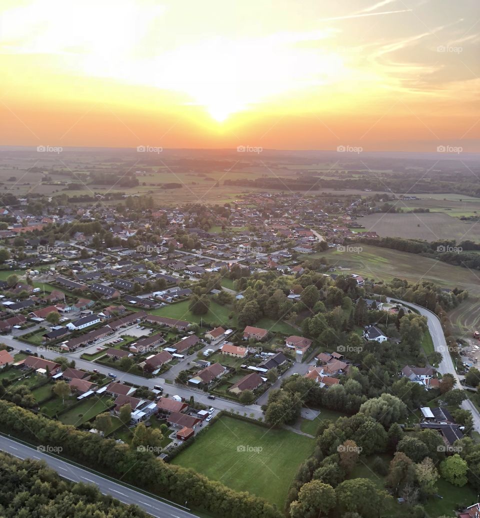 Picture from hot air ballon - Denmark