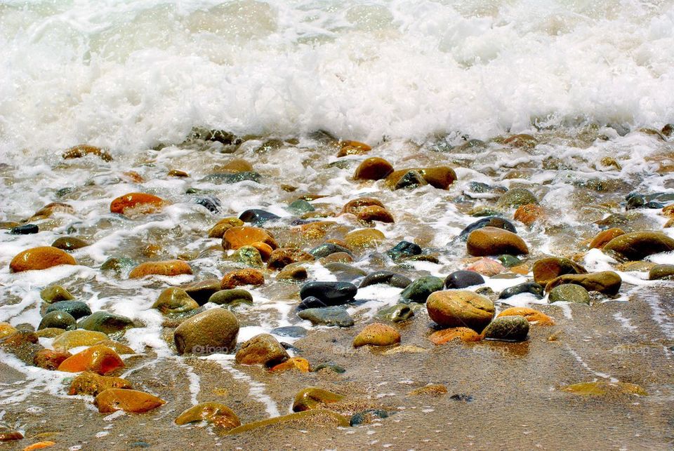 Waves on beach