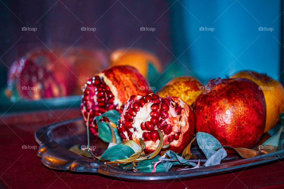 Still life - pomegranates