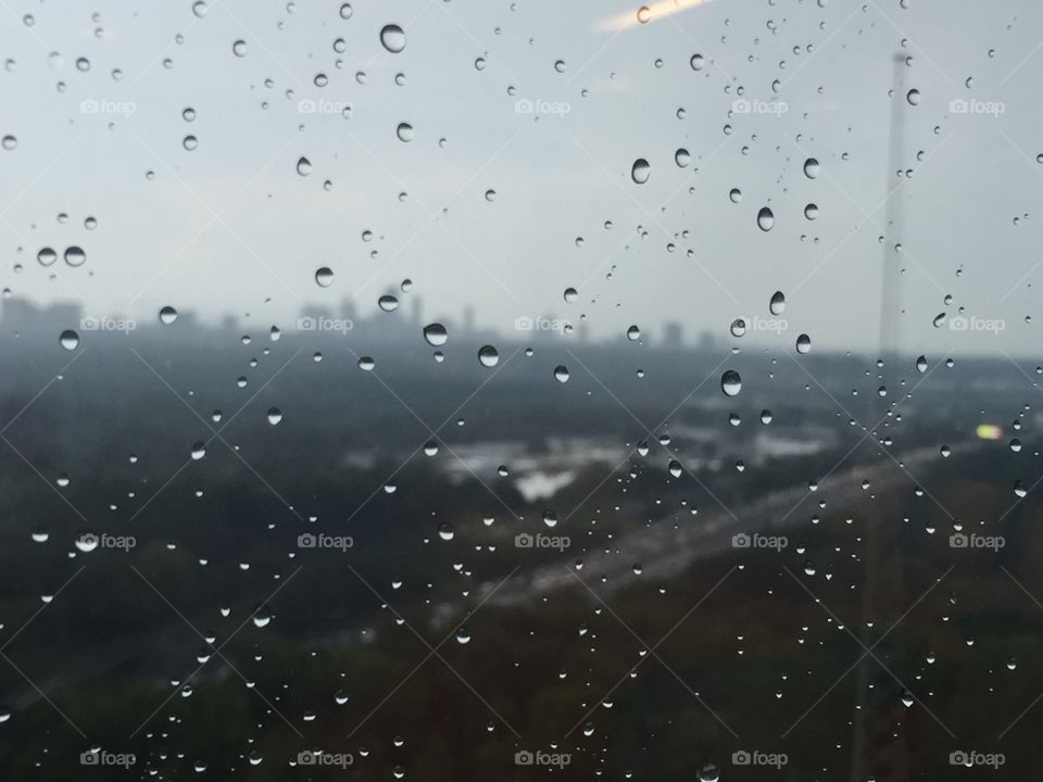 Rainy day skyline 