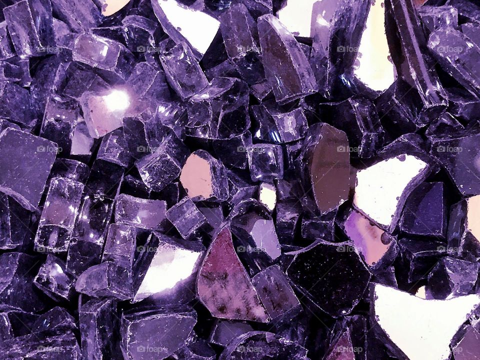 Broken purple glass 