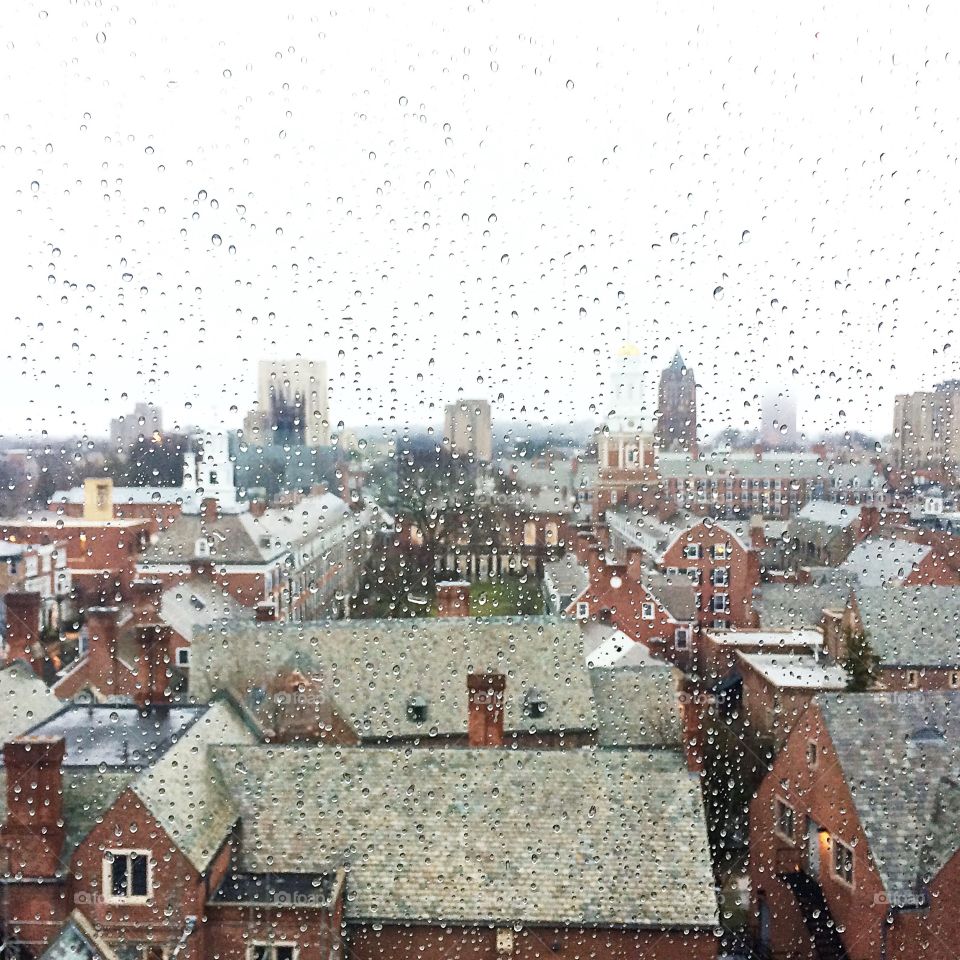 New Haven in rain 