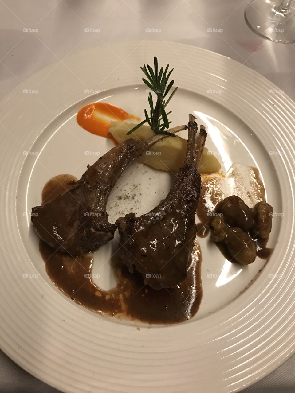 Lamb at Mercure's Restaurant 