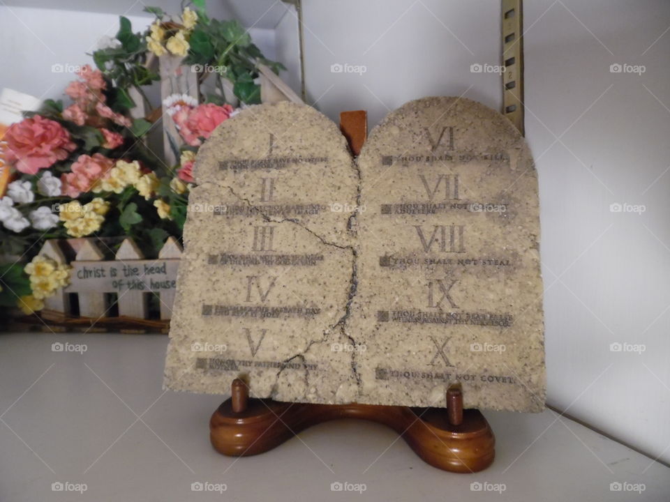 God's top 🔝 ten 🔟 2. This is a picture of the same ten 🔟 commandments in color that God gave Moses