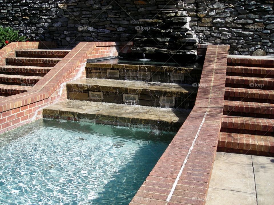 Rock water fall fountain 