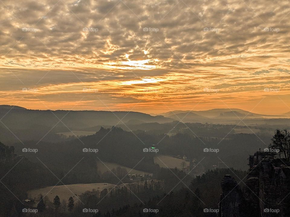 Sunrise in the mountains