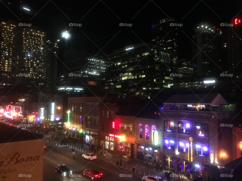 Downtown Nashville at Night 