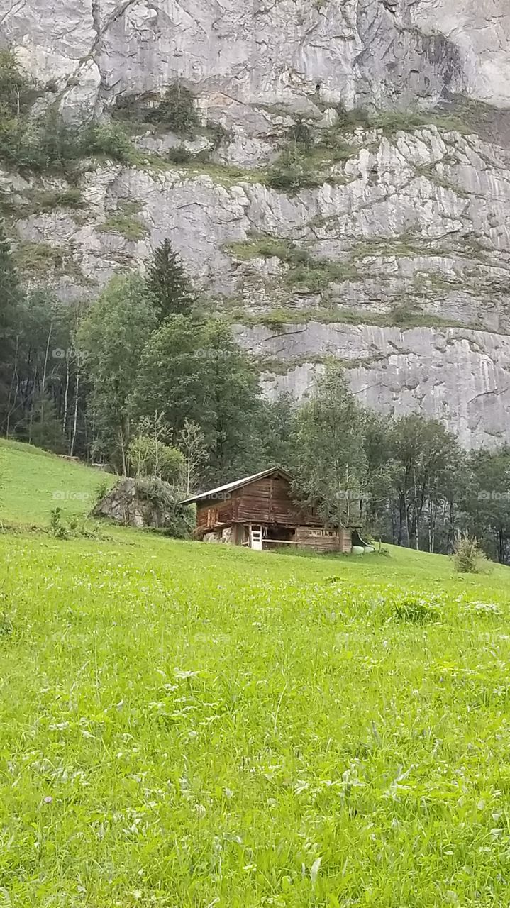 Swiss chalet in Lauterbrunnen, Switzerland